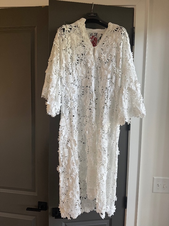 La Vie Style House Dresses & Skirts - La Vie Style House white lace maxi caftan no. 400